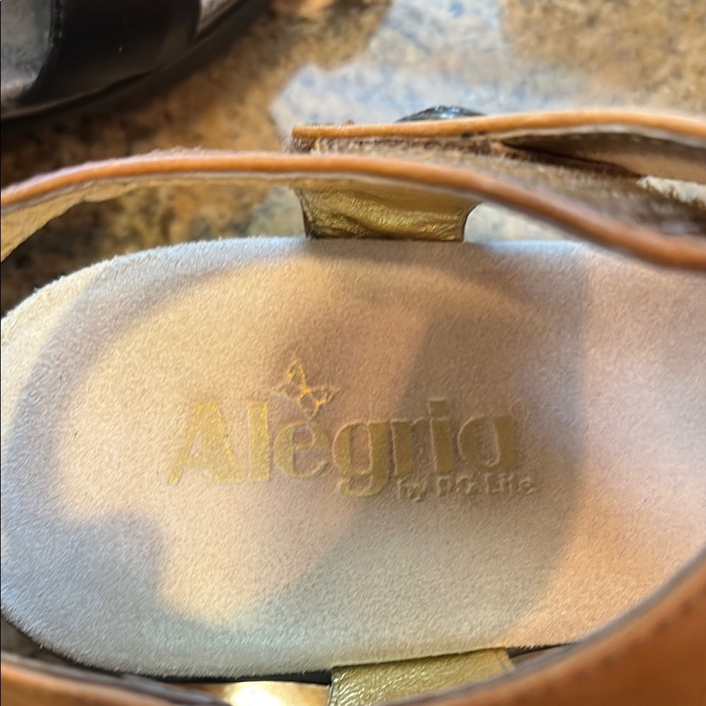 Alegria Women's Tan Sandals - Picture 2 of 7
